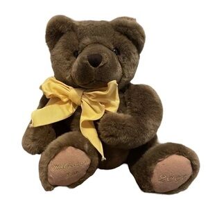 Mango Teddy Bear Plush Millenium 2000 Vintage Rare Magnetic Hands Heavy Peekaboo